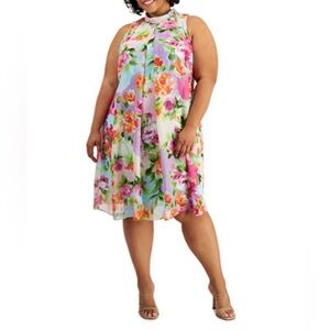NWT Signature By Robbie Bee Floral Dress Size 18W Summer Dress Spring Dress